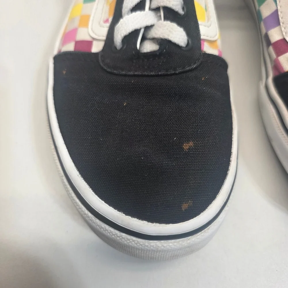 Vans‎ Old Skool Rainbow Checkerboard Black Sneakers Skate US Missy 6.0 500714